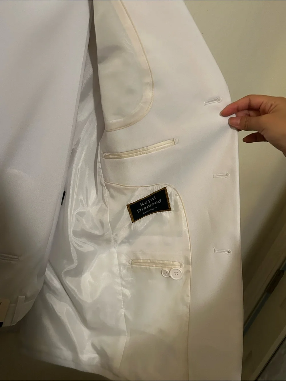 Apollo King White Poplin Classic Fit Suit